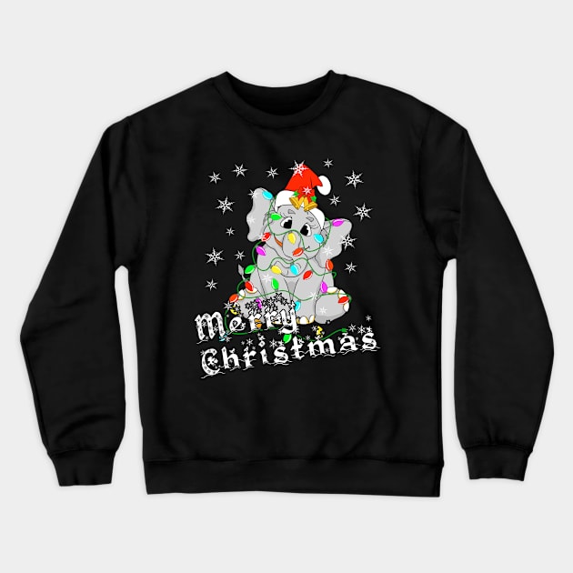 Christmas Elephant Crewneck Sweatshirt by Nifty T Shirts